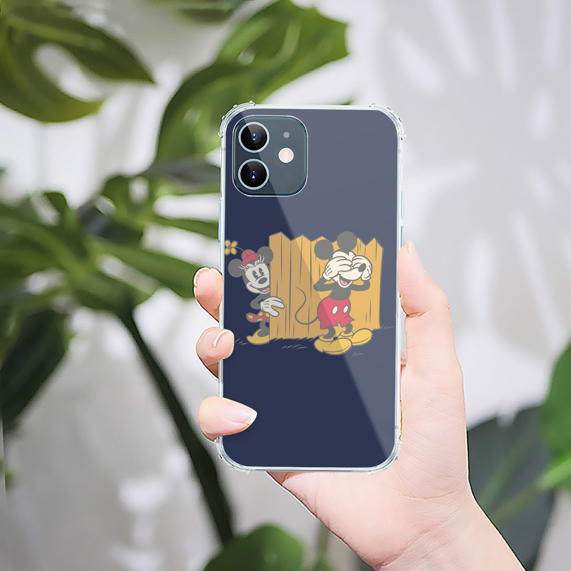 （画像用） ミッキーマウス Mickey Mouse 【iPhone 12シリーズ対応】透明スマホケース（クリアソフトケース）